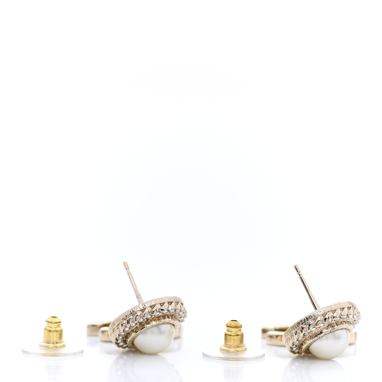 Crystal Pearl Bow-tiful CC Drop Earrings Gold