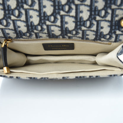 Christian Dior Oblique Small DiorAddict Flap Bag Navy Blue 5 of 10