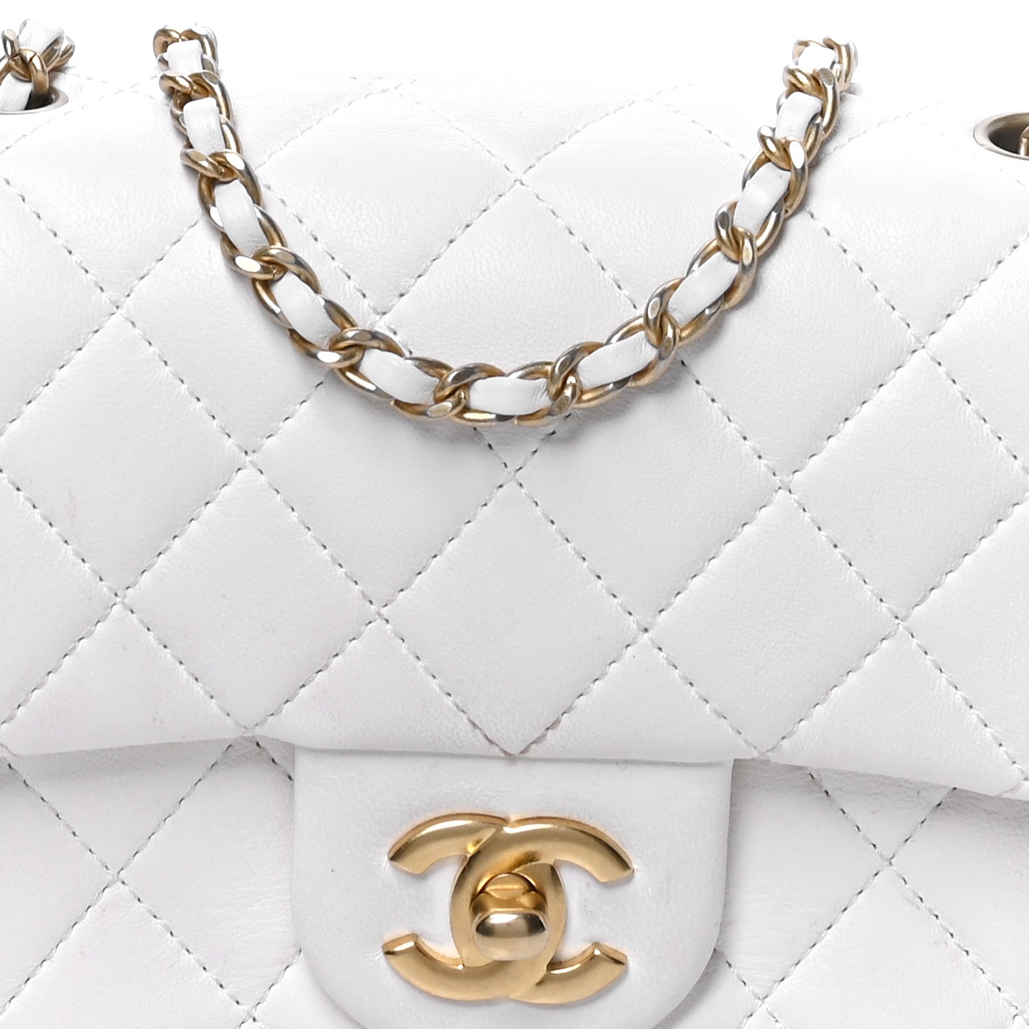 Chanel Lambskin Quilted Mini Pearl Crush Flap White 8 of 14