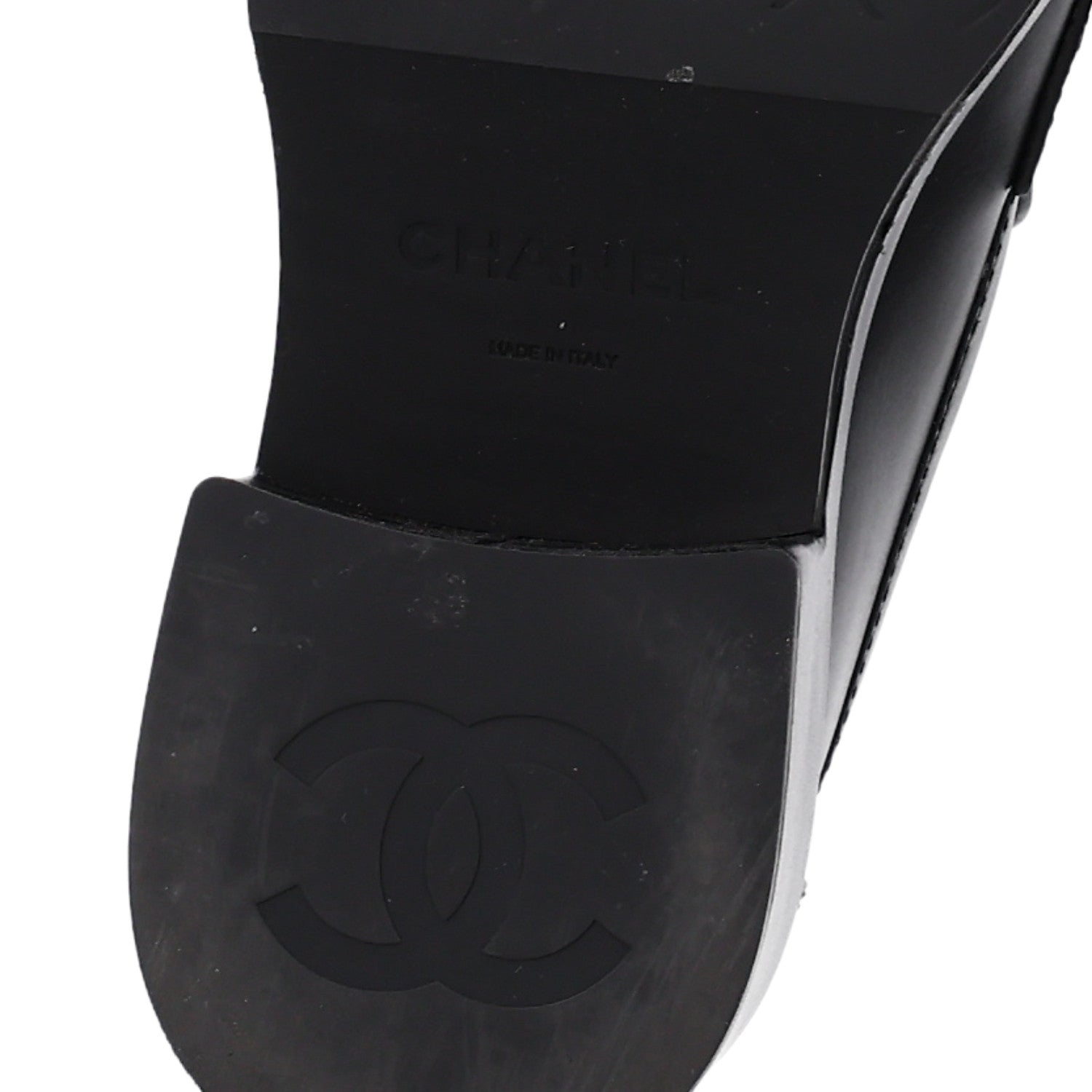 Chanel Calfskin CC Platform Loafers 36.5 Black 8 of 10