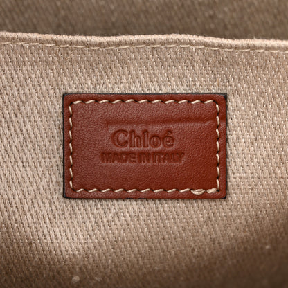 Chloe Cotton Calfskin Large Woody Striped Tote Multicolor 6 of 12