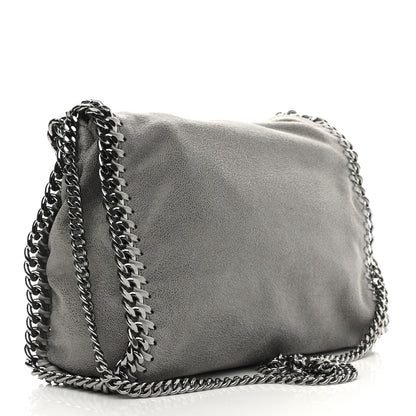 Stella McCartney Shaggy Deer Mini Falabella Fold Over Tote Light Grey 3 of 9