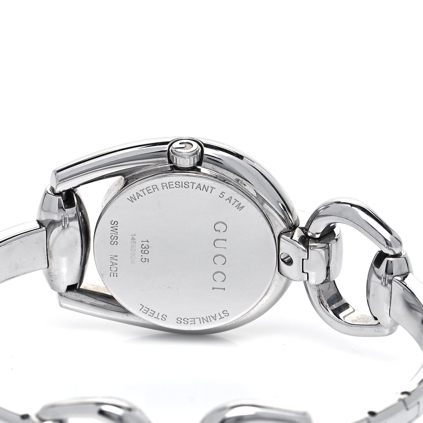 Stainless Steel Diamond Mother of Pearl 28mm Horsebit Quartz Watch