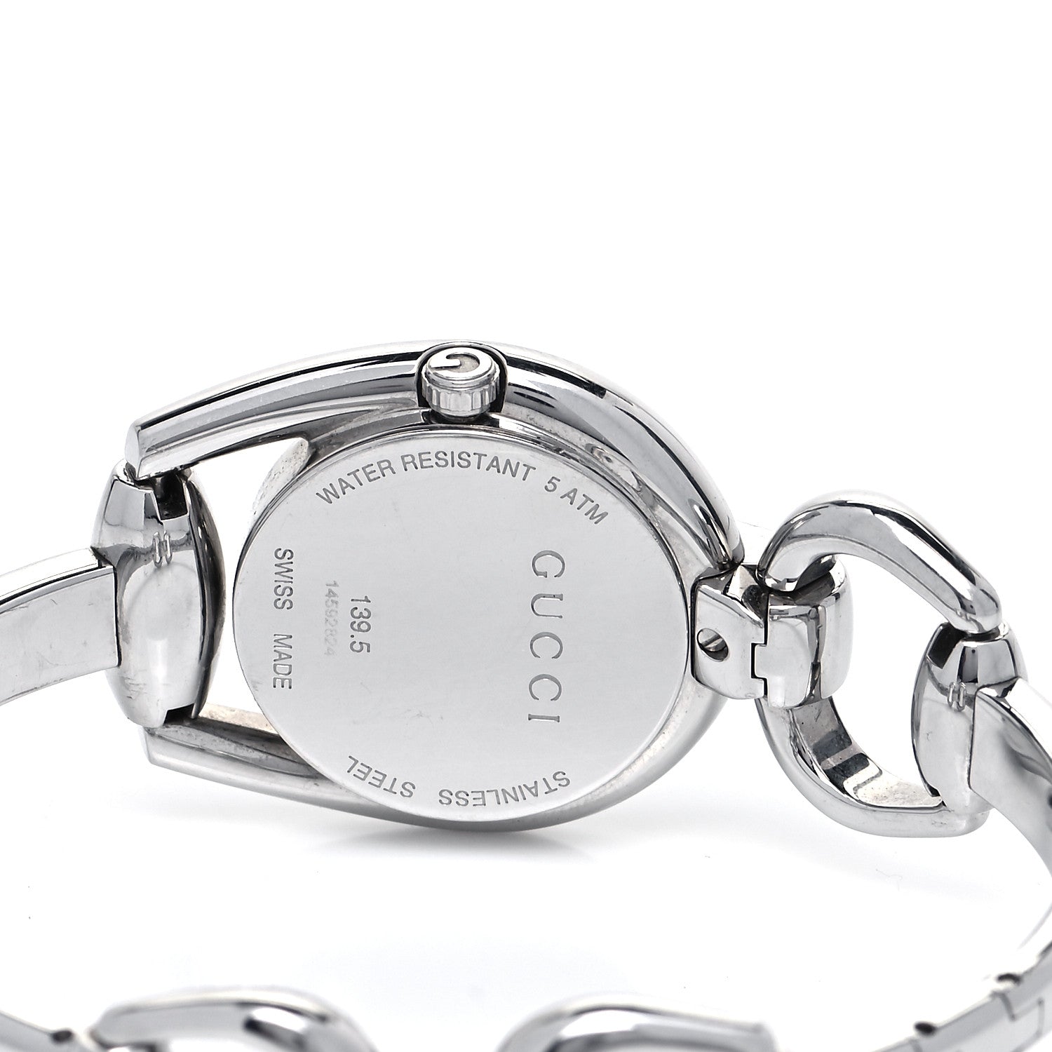 Gucci Stainless Steel Diamond Mother of Pearl 28mm Horsebit Quartz Watch 4 of 4