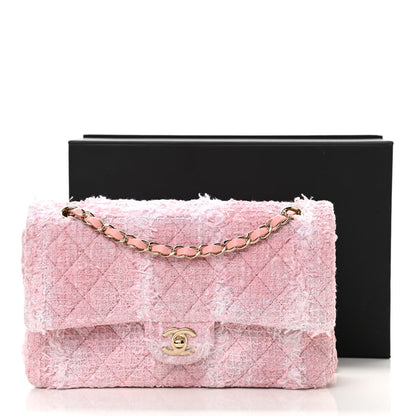Chanel Tweed Medium Double Flap Light Pink White 12 of 12