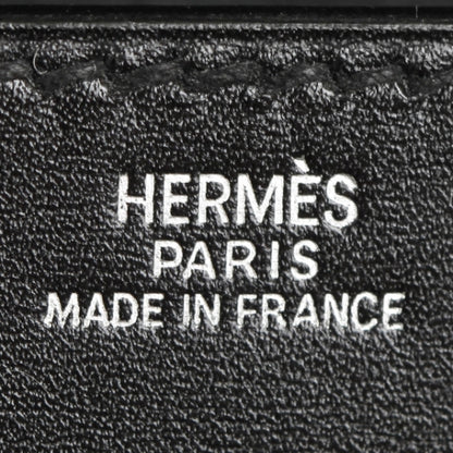 Hermes Box Leather Medor Clutch Black 10 of 11