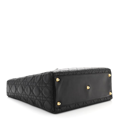 Christian Dior CHRISTIAN DIOR Lambskin Cannage Large Lady Dior Black 4 of 11