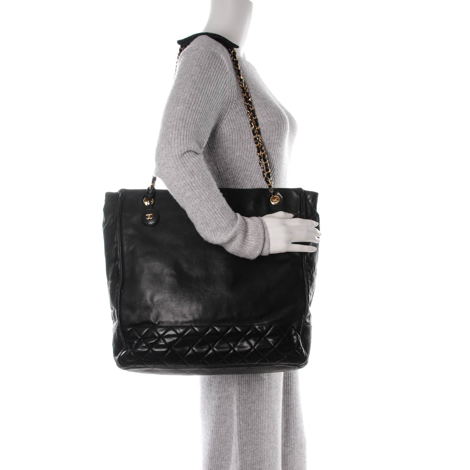 Chanel Lambskin Shopping Tote 2 of 9