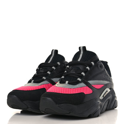 Christian Dior Technical Mesh Calfskin Womens B22 Sneakers 40 Black Pink 3 of 8