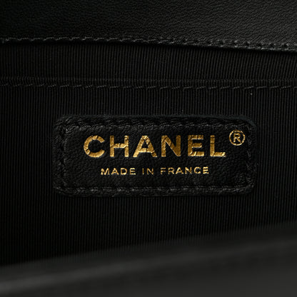 Chanel Lambskin Quilted Medium Boy Flap Black 6 of 10
