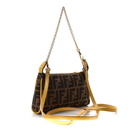 Fendi Zucca Mini Pouch Crossbody Tobacco Yellow 2 of 8