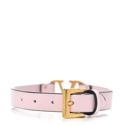 Valentino Garavani Calfskin VLogo Bracelet Pink 3 of 5