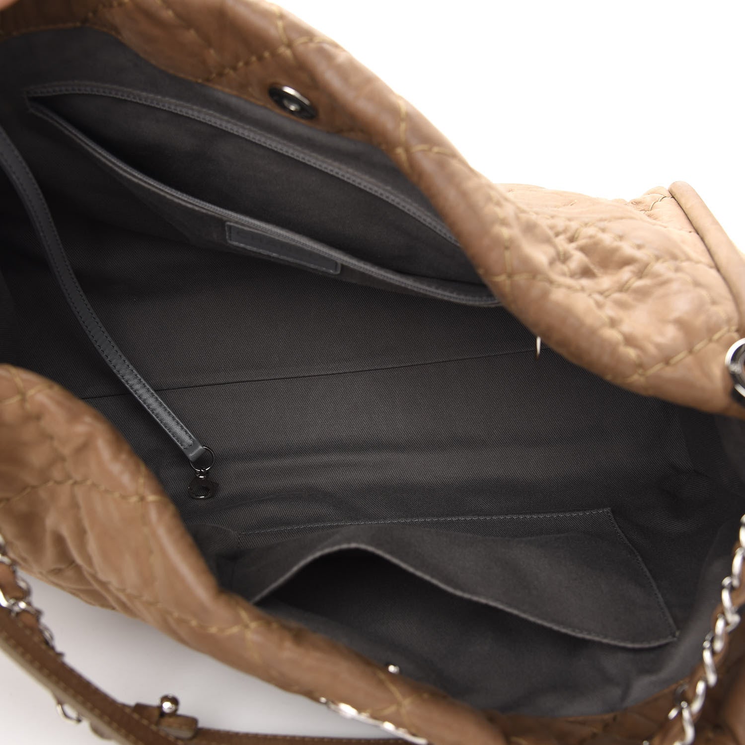 Chanel Iridescent Calfskin Quilted Relax CC Shoulder Bag Brown 5 of 9