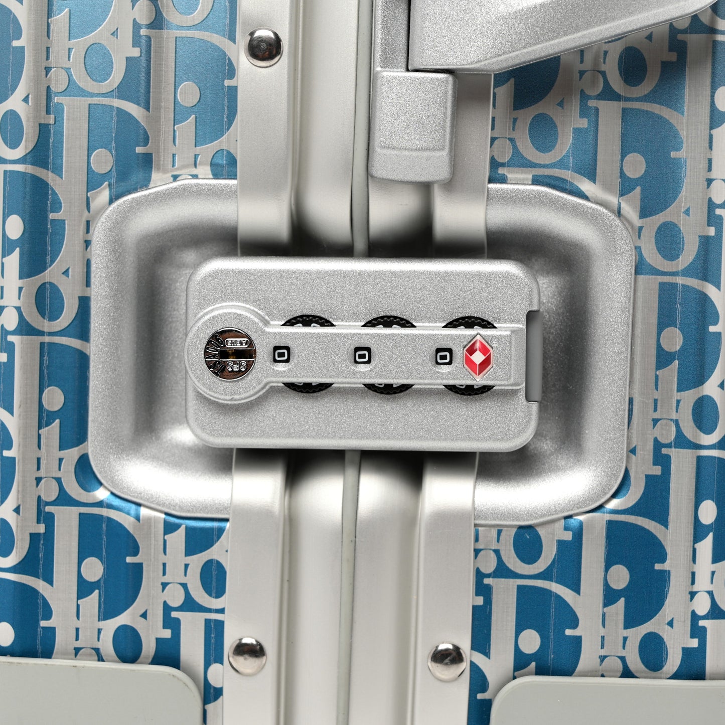 X RIMOWA Aluminum Gradient Cabin Luggage Blue Multi