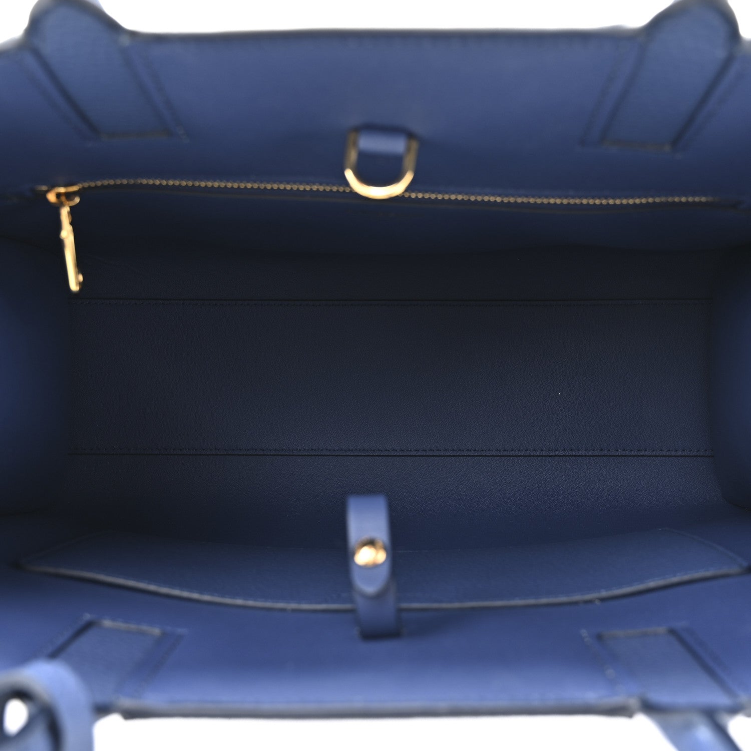 Burberry Grained Calfskin Small Frances Tote Navy 5 of 9