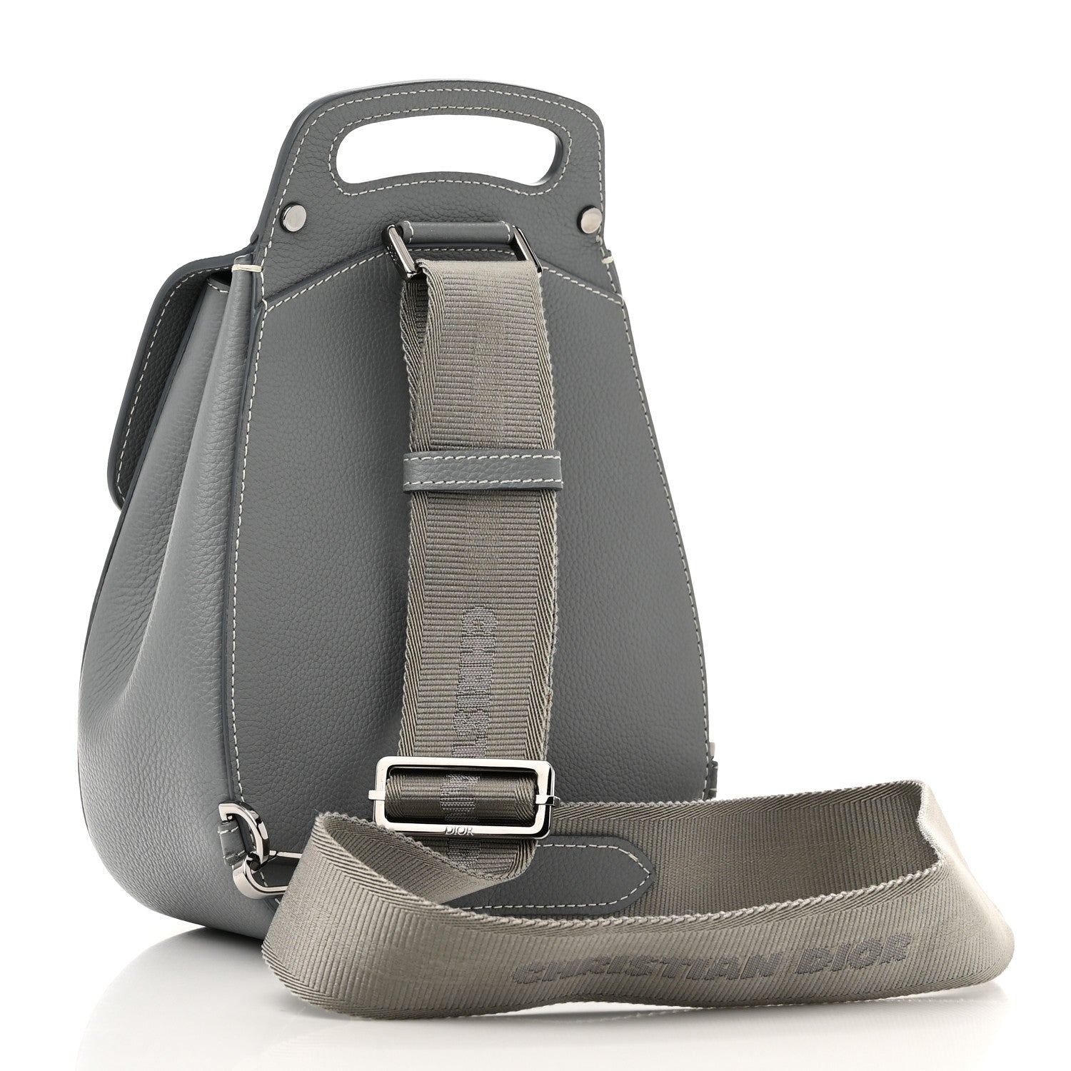 Christian Dior Grained Calfskin Mini Gallop Sling Bag Grey 3 of 9