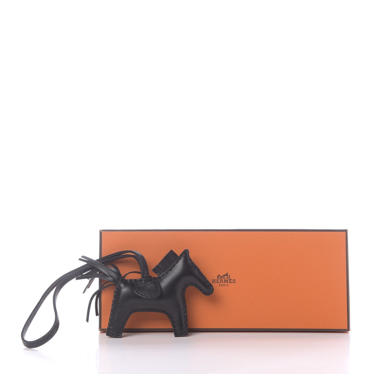 Milo Lambskin Grigri Rodeo Horse Bag Charm PM So Black