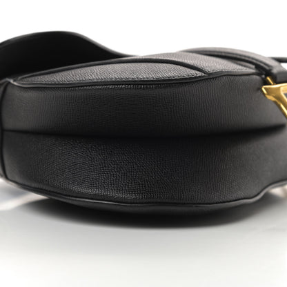 Christian Dior Grained Calfskin Saddle Bag Black 9 of 11