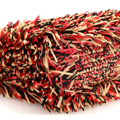 Chanel Raffia Fringe Nano Kelly Shopper Red Beige Black 9 of 11