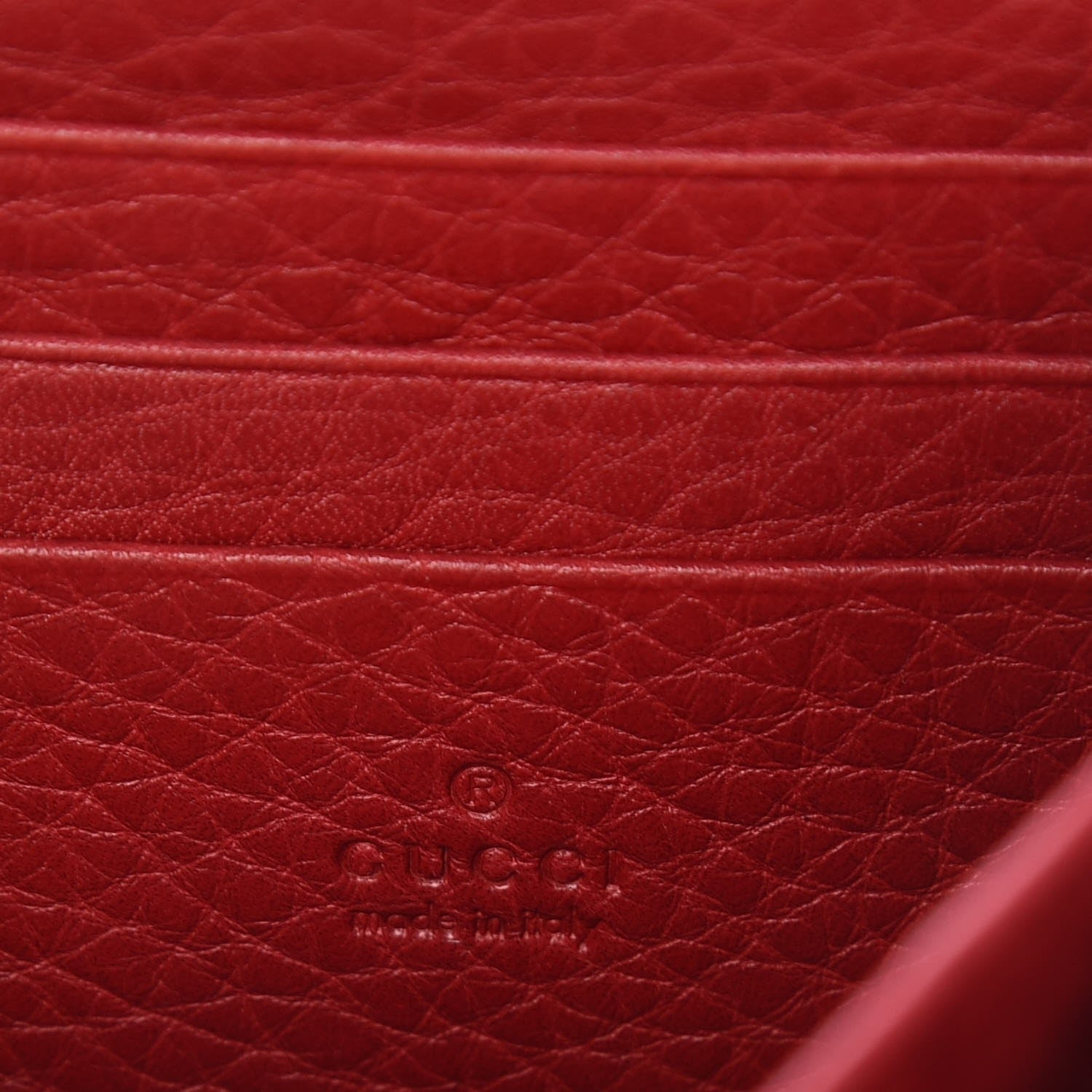 Gucci Calfskin GG Marmont Chain Wallet Vulcanic Red 6 of 12