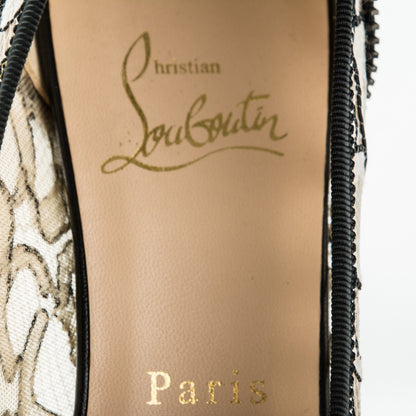 Christian Louboutin Lace Souris 70 Pumps 38.5 Black White 7 of 7