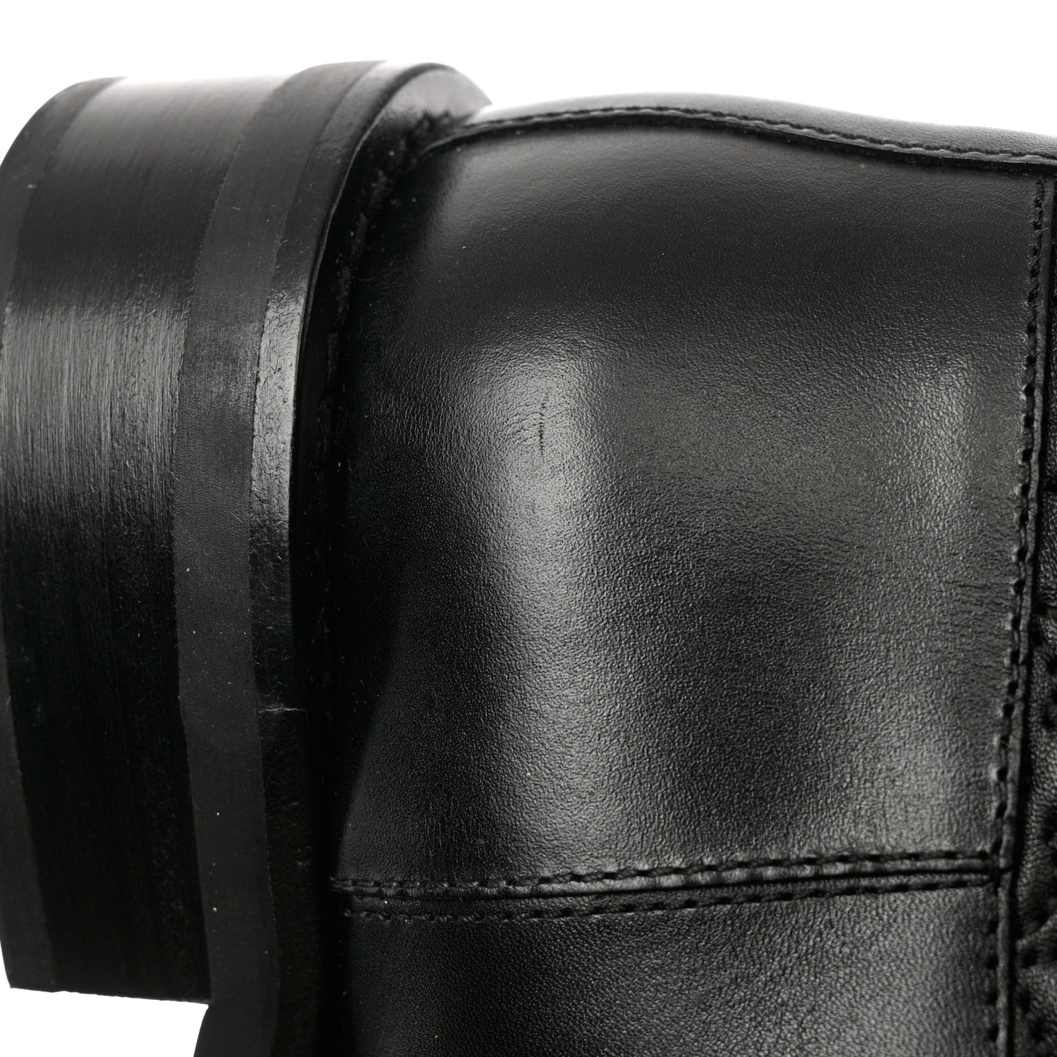 Louis Vuitton Calfskin Embossed Monogram Rebellion Half Boots 37.5 Black 10 of 13