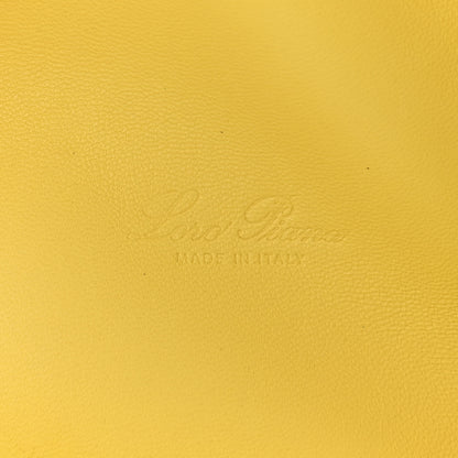 Loro Piana LORO PIANA Grained Calfskin L19 Extra Pocket Pouch Yellow 6 of 10