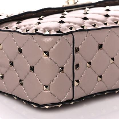 Valentino Garavani Lambskin Medium Rockstud Spike Shoulder Bag Poudre 7 of 11