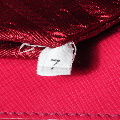 Prada Saffiano Lux Mini Double Zip Tote Peonia 9 of 13