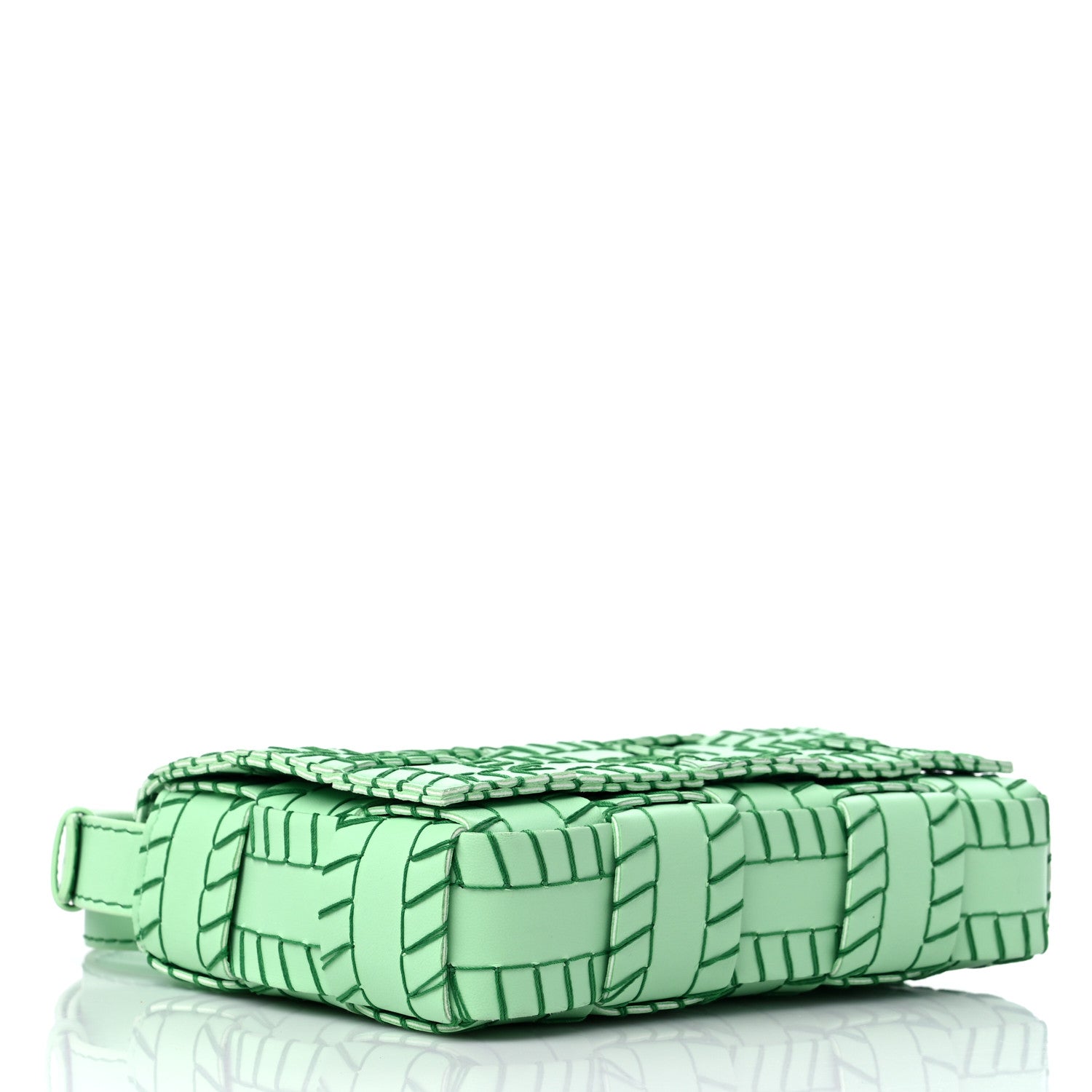 Bottega Veneta Nappa Maxi Intrecciato Overlock Stitched Cassette Crossbody Bag Parakeet 4 of 8