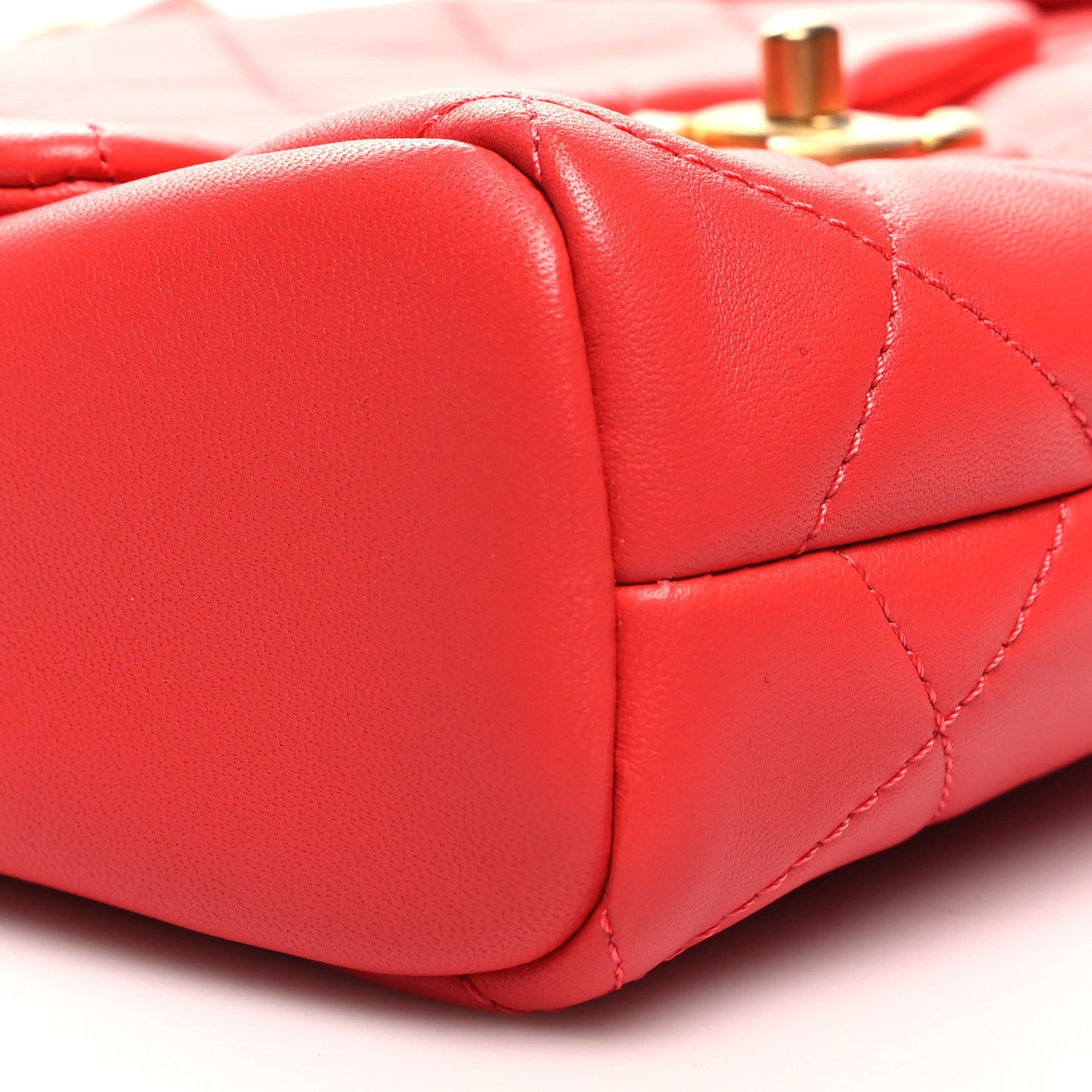 Lambskin Quilted Side-Packs Red