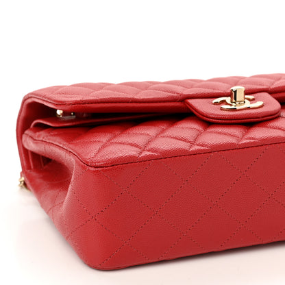Chanel Caviar Quilted Medium Double Flap Red 9 of 11