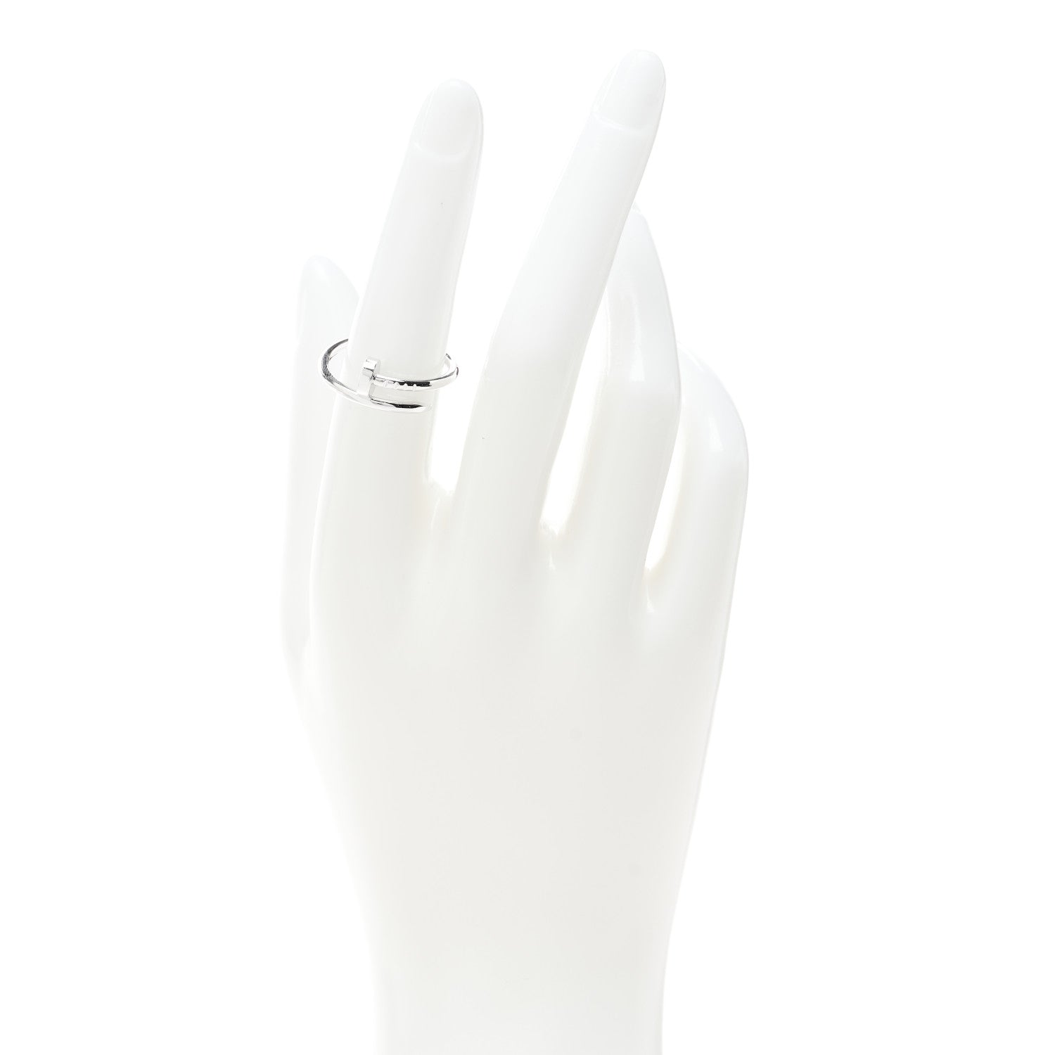 Cartier 18K White Gold Small Juste Un Clou Ring 53 6.25 2 of 5