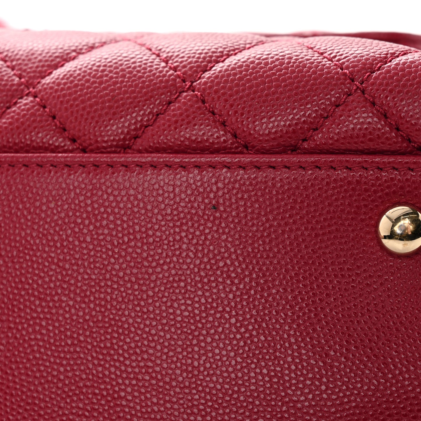 Caviar Quilted Small Coco Handle Flap Dark Pink