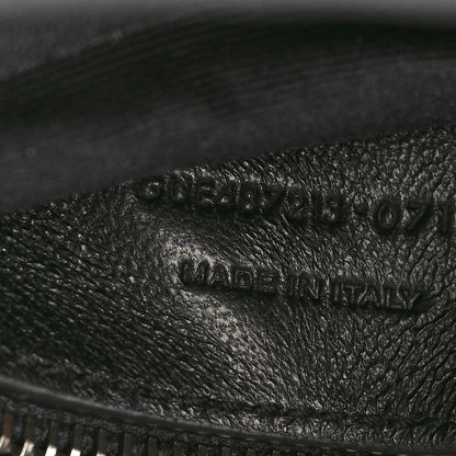 Saint Laurent Sheepskin Matelasse Chevron Monogram Medium College Bag Black 7 of 10