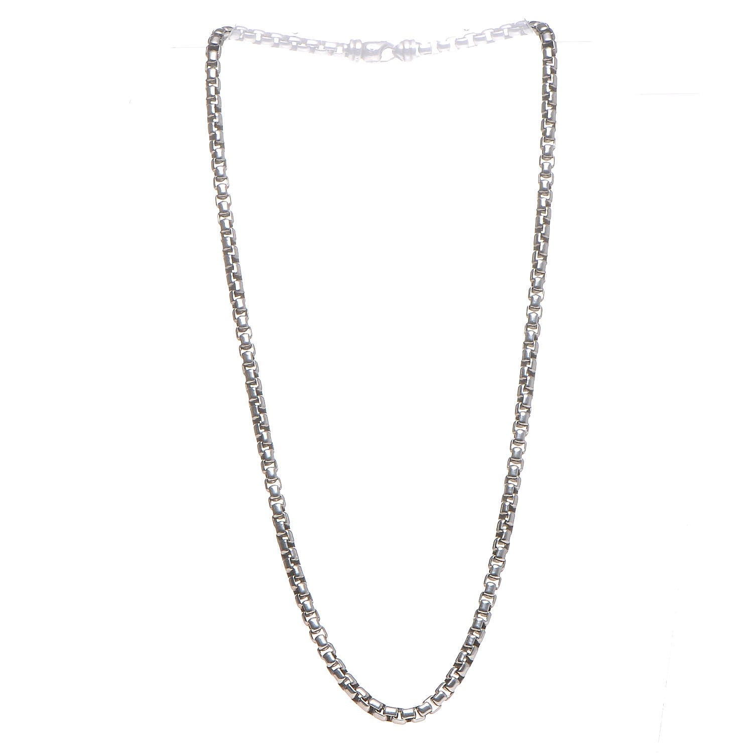 David Yurman Sterling Silver Box Chain Necklace 22 3 of 4