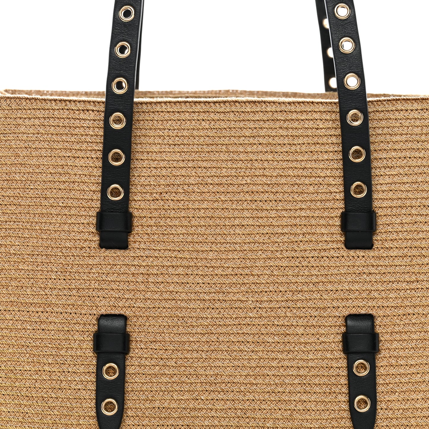 Paper Straw Calfskin Mina 25 Bag Natural