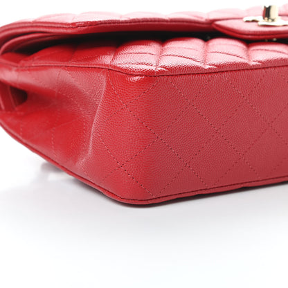 Chanel Caviar Quilted Medium Double Flap Red 9 of 12