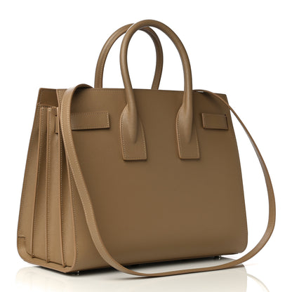 Saint Laurent Grained Calfskin Small Sac De Jour Taupe 3 of 14