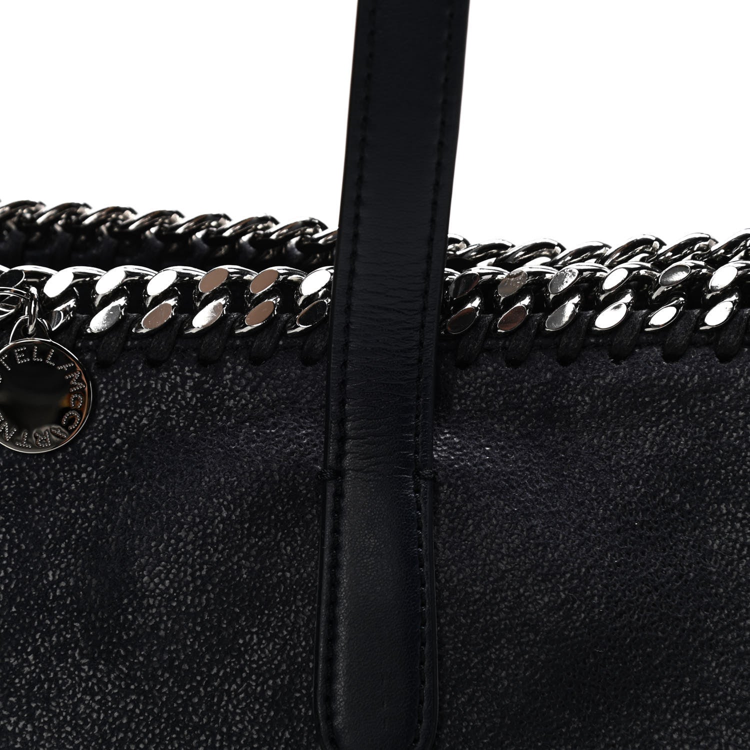 Stella McCartney Shaggy Deer Falabella East West Shopper Tote Navy 10 of 11