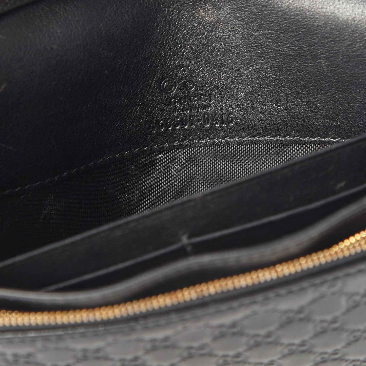 Microguccissima Crossbody Wallet Black