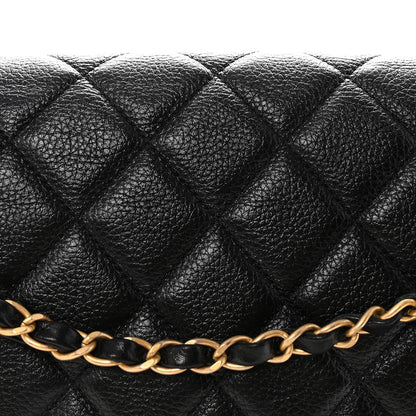 Chanel Grained Calfskin Quilted XXL Travel Flap Bag Black 8 of 10
