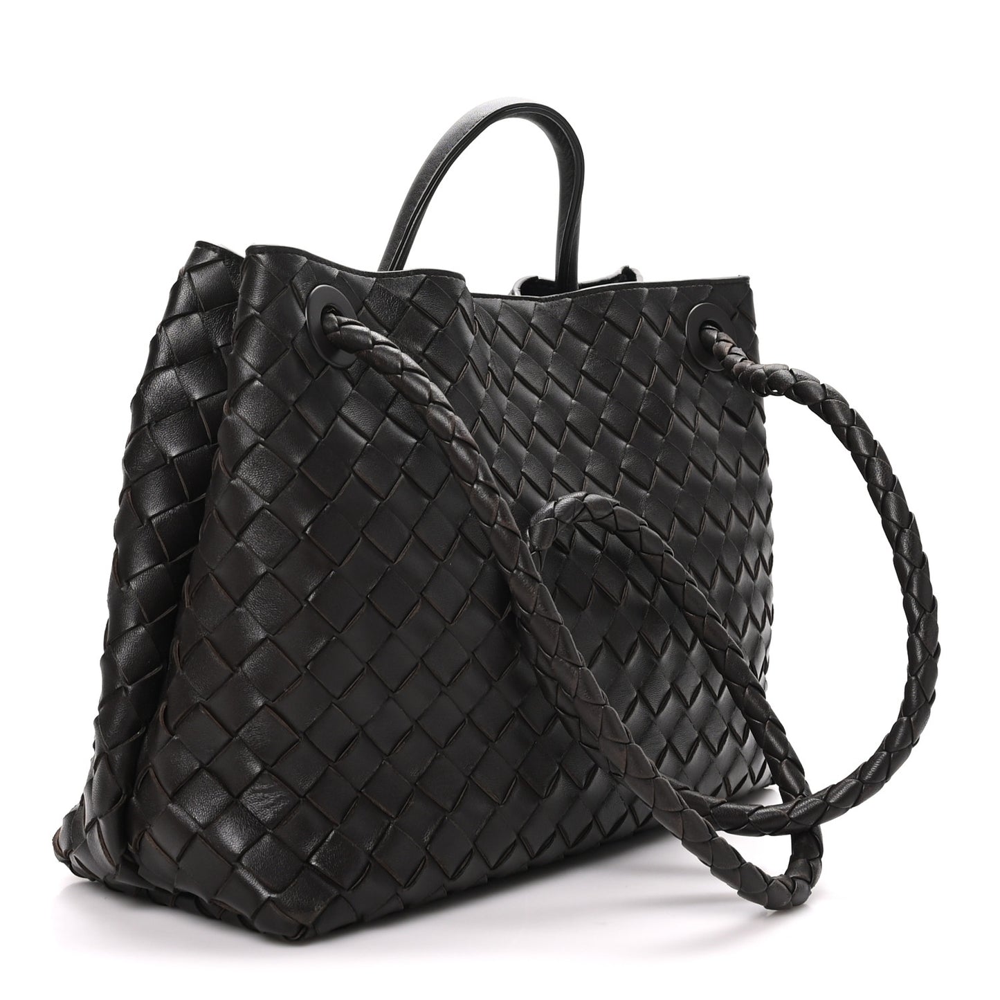 Nappa Intrecciato Medium Andiamo Shoulder Bag Fondant