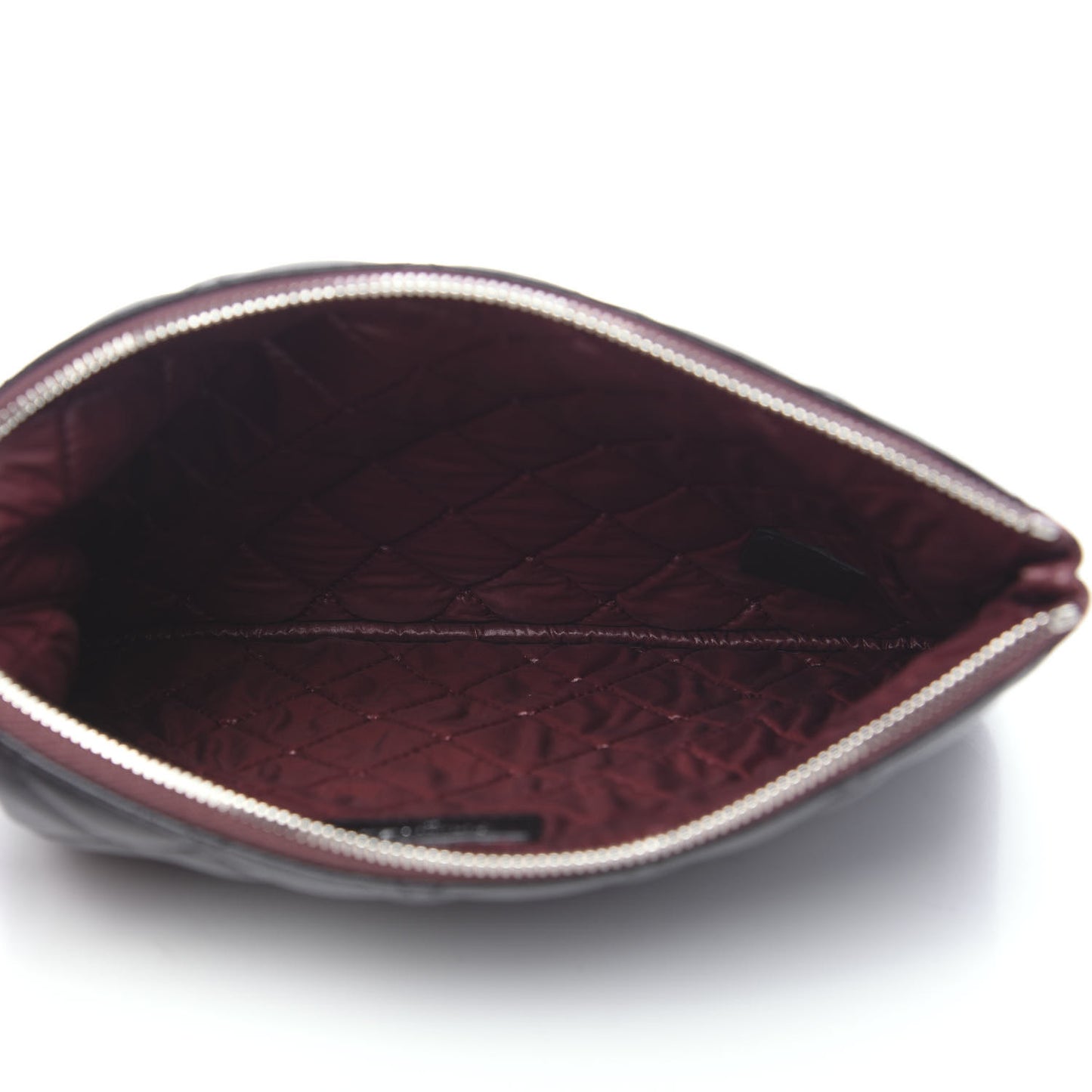 Lambskin Quilted Medium Cosmetic Case Black