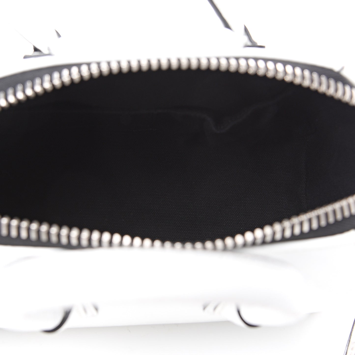 Crinkled Patent Calfskin Mini Antigona White