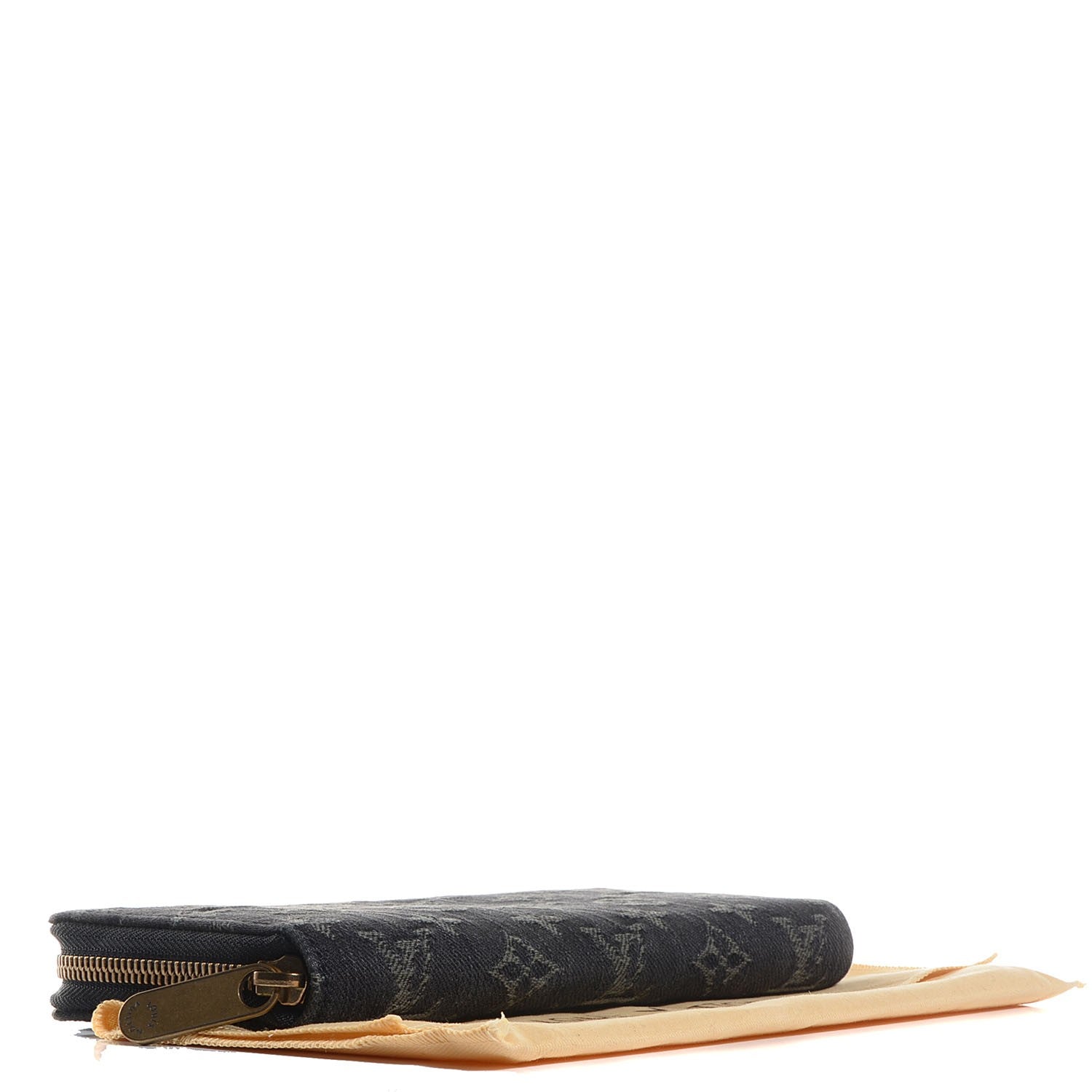 Louis Vuitton Monogram Denim Zippy Wallet Black 4 of 7