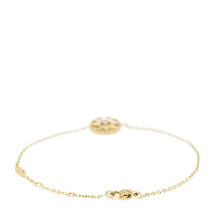 Christian Dior 18K Yellow Gold Diamond Mother of Pearl Rose Des Vents Bracelet 3 of 4