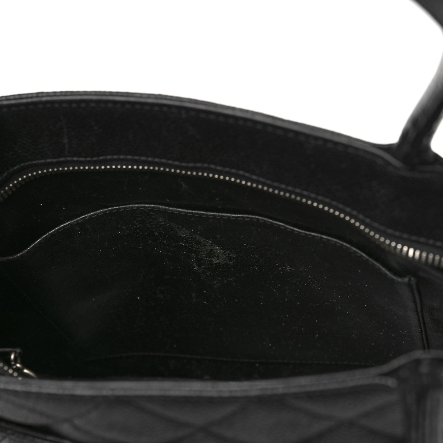Caviar Quilted Medallion Tote Black