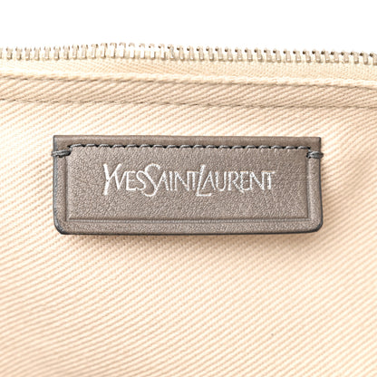 Saint Laurent Calfskin Canvas Large Muse Two Grey 6 of 10