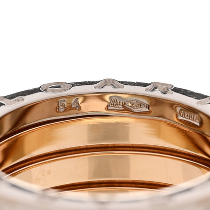 Bulgari 18K Rose White Yellow Gold B.Zero1 Four-Band Ring 54 6.75 5 of 8